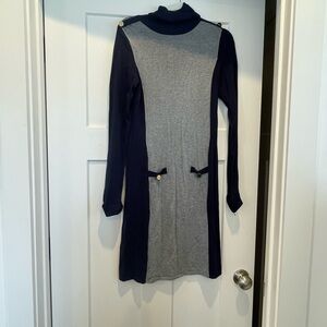 BOGO The Limited Gray and Black Women's Sweater Dress Turtleneck Size Small
